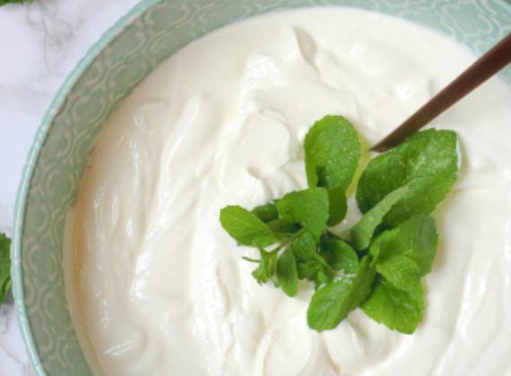 A bowl of yogurt rich in probiotics to boost immunity.